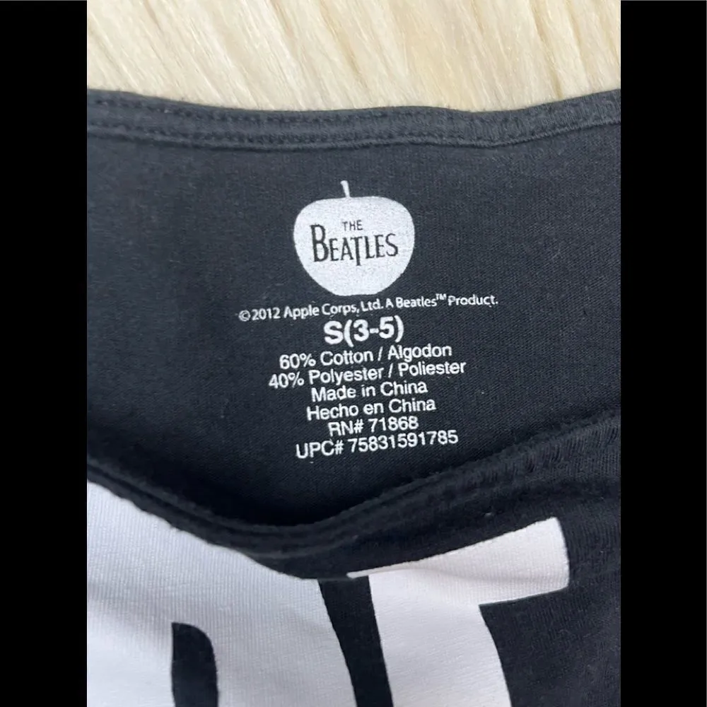 The Beatles black/white crop top sz small Black - Image 2