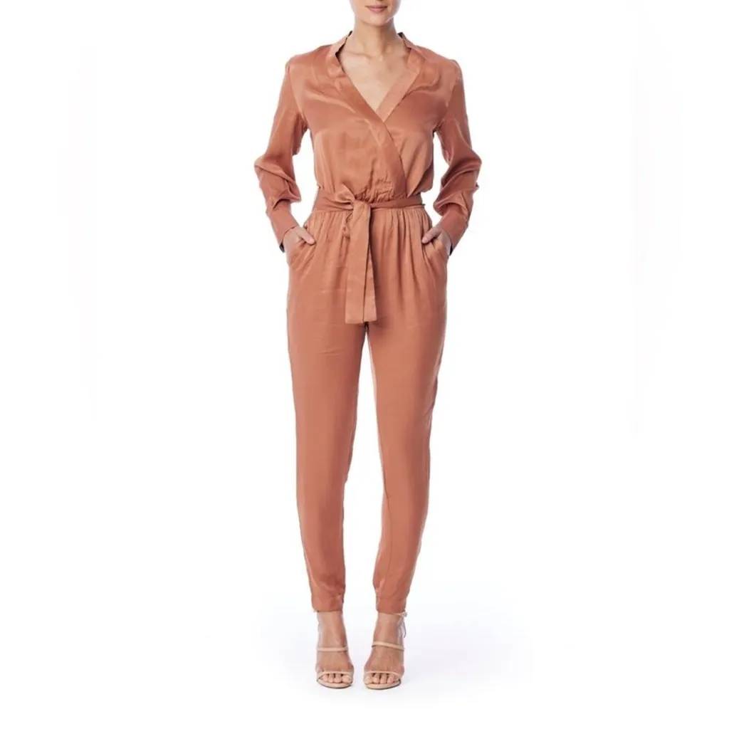 NWT! LBLC the Label Jumpsuit Rust DeDe Jumpsuit size L Brown Size L - Image 3