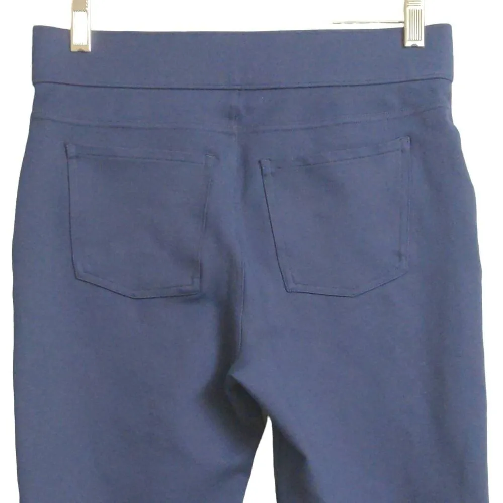 Spanx The Perfect Pant Ankle 4-Pocket Leggings Blue High Rise Rayon Pull On M - Image 4