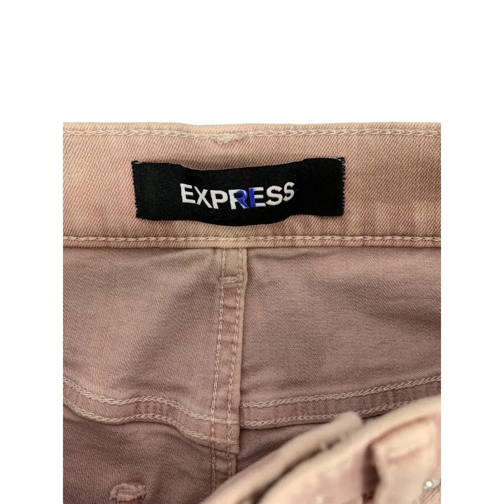 Express Women's Denim High Rise Ankle Leggings - Image 3