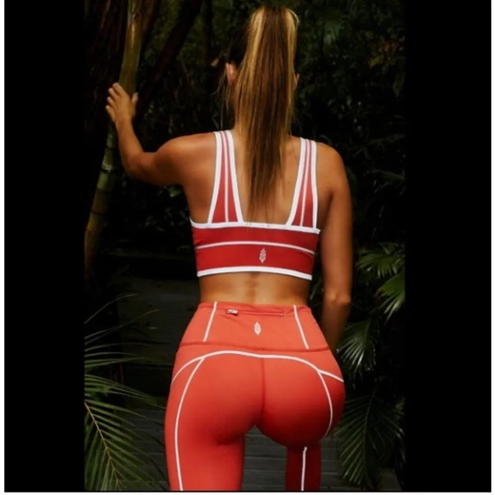 Free People Movement  You're A Peach Leggings in Tango Sz XS - Image 3