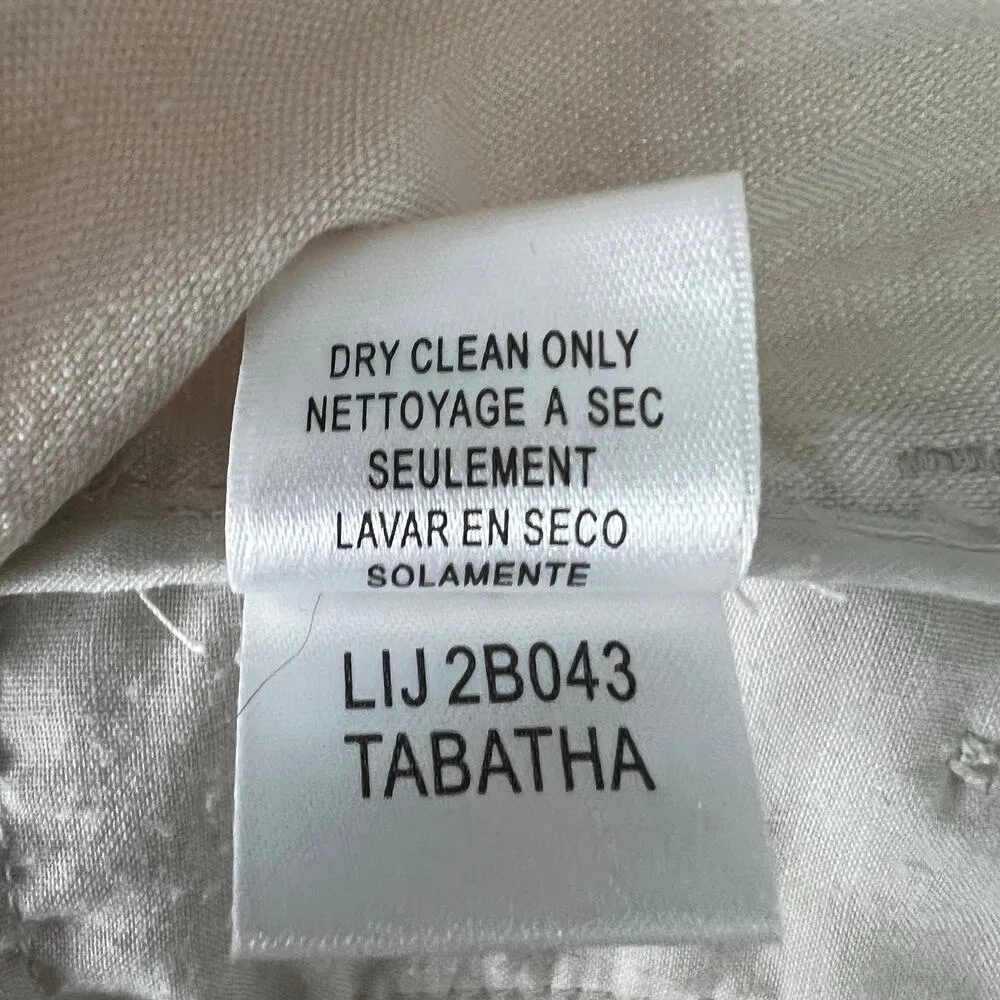 BCBGMaxazria Linen Blend Womens Pants 8 Wide Leg Quiet Luxury Old Money Preppy - Image 11