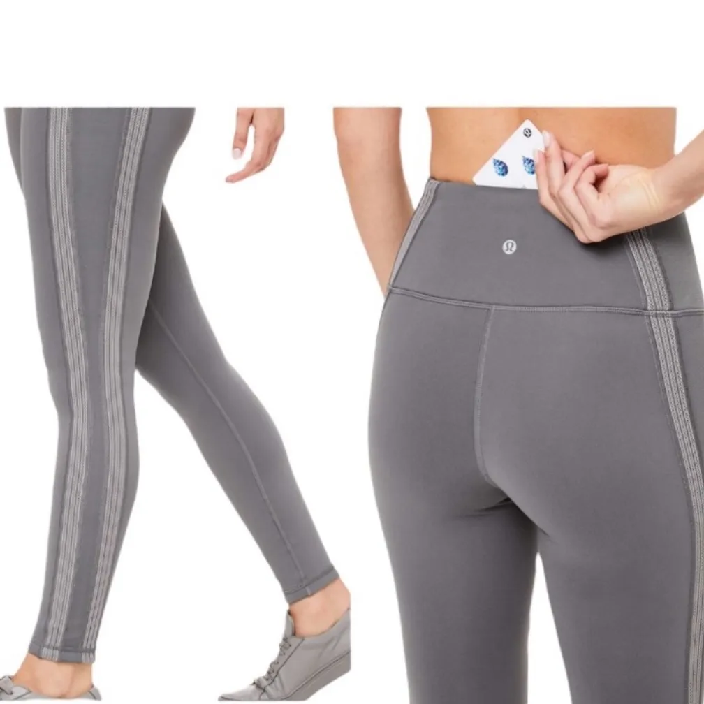 Lululemon Power Lines Pants 28” Titanium Dark Chrome EVERLUX Hi Rise HR Grey 6 - Image 3
