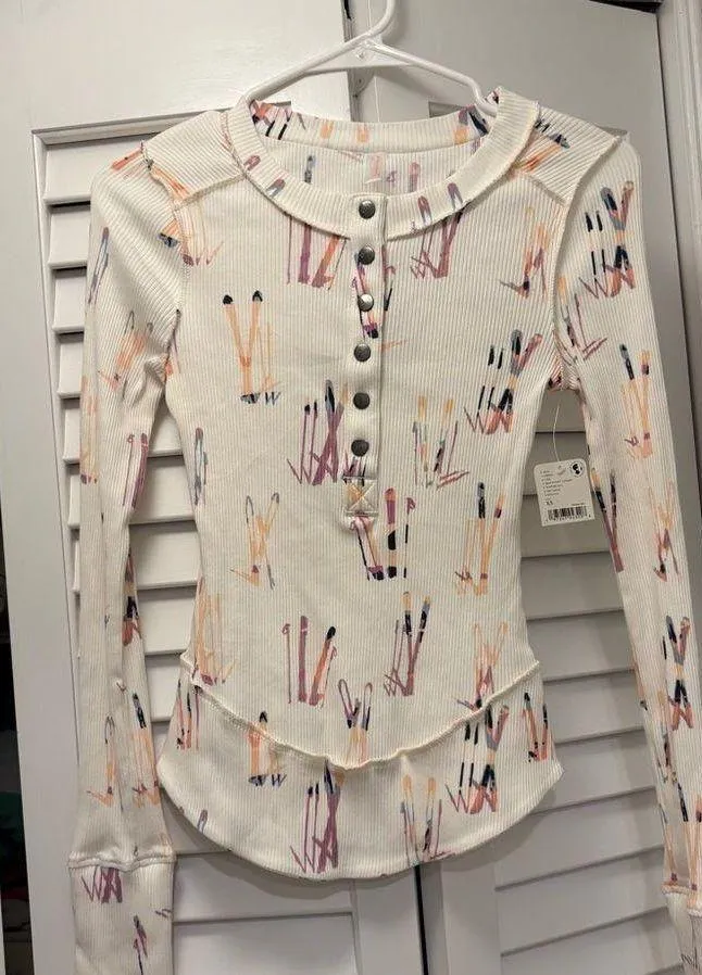 Fp Movement Printed Rally Layer White Ski Combo Size XS NWT - Image 4