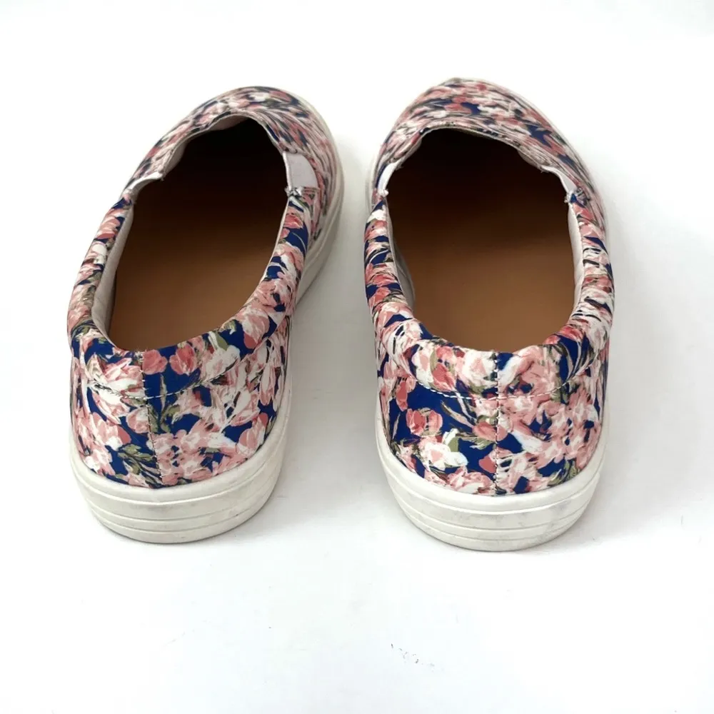 J. Crew Multicolor Floral Slip On Canvas Shoes Size 8 - Image 4