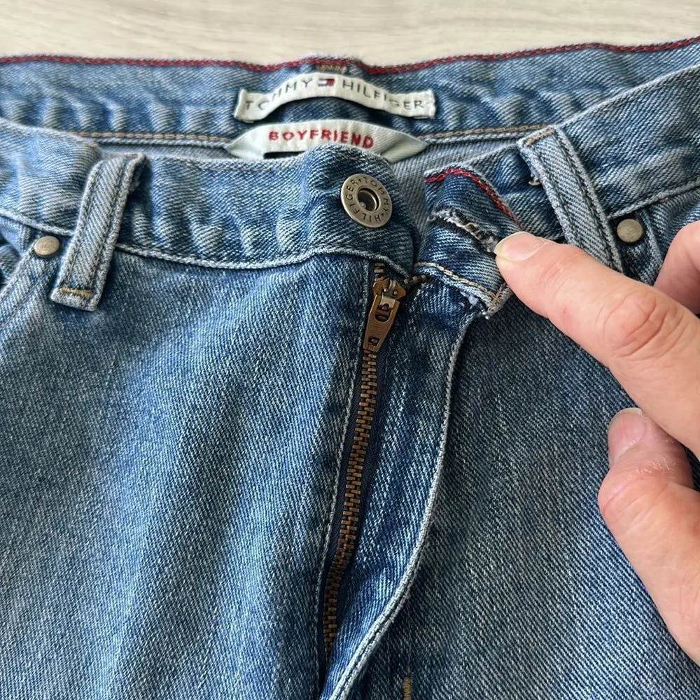 Tommy Hilfiger Boyfriend Cut Vintage Jeans Blue 14L EUC - Image 6