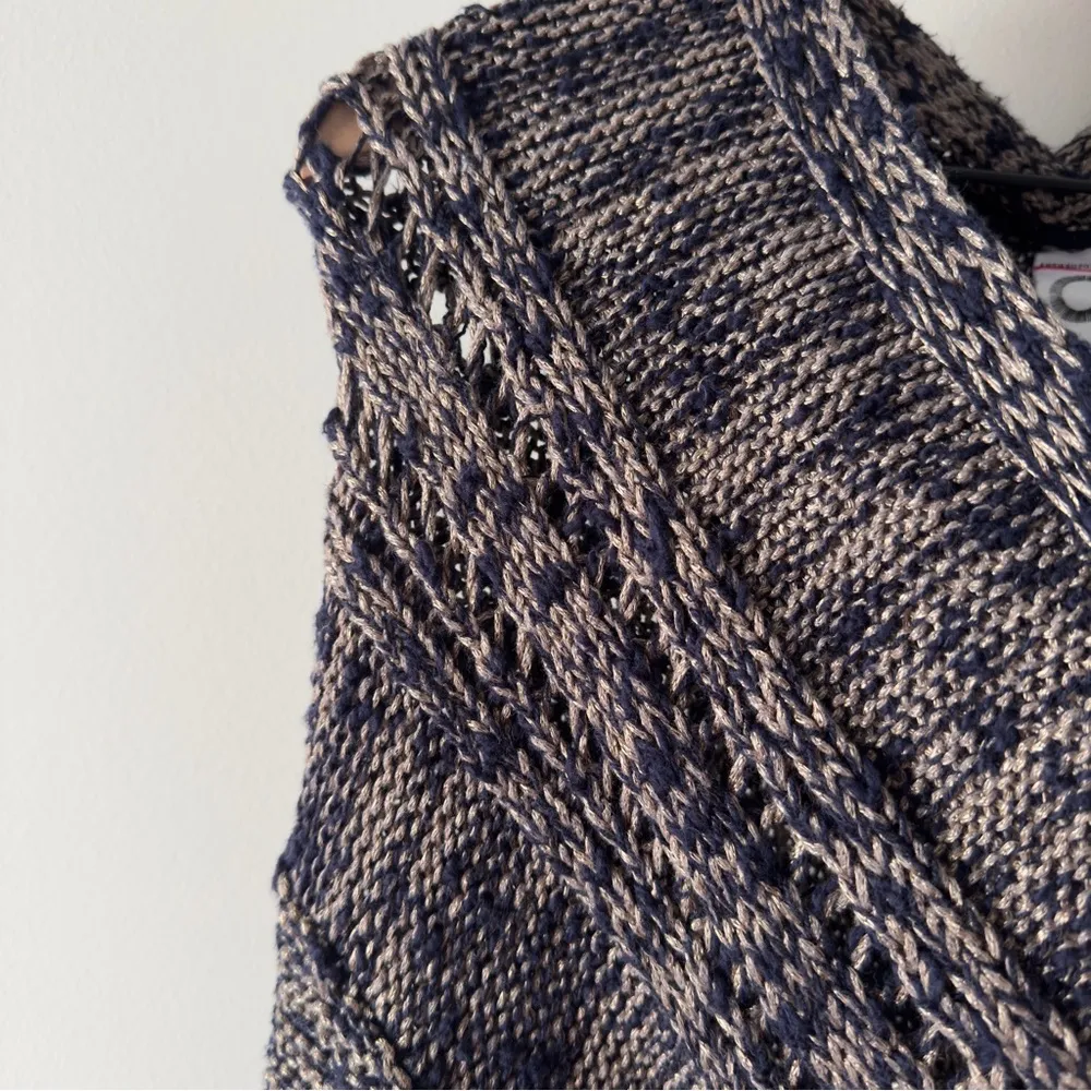 Anthropologie Akemi + Kin Metallic Pocket Front Tunic Cardigan Long Sleeve open - Image 8