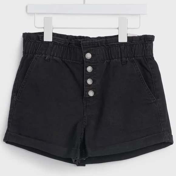 Vanilla Star Washed Black Denim Paper Bag Short - Image 31