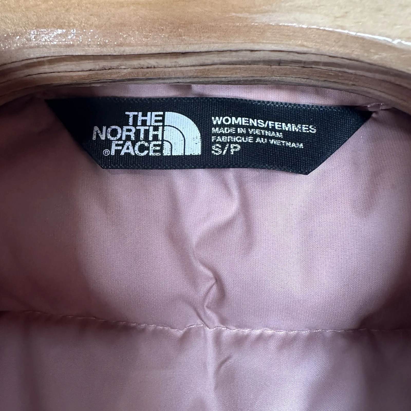 The North Face Goose Down 550 Puffer Vest Women Small Jacket Blush Pink Zip - Image 6