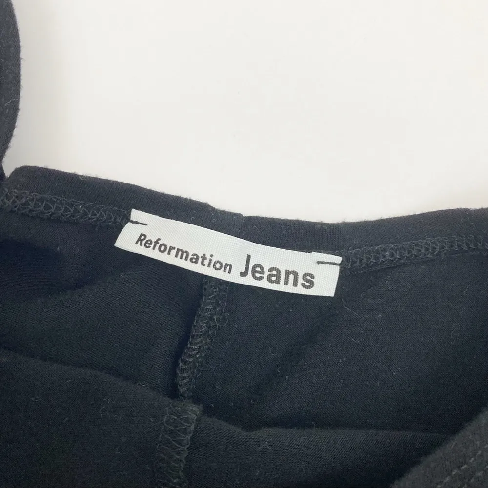 Reformation Jeans June Sleeveless Wide Leg Jumpsuit Black - Image 9