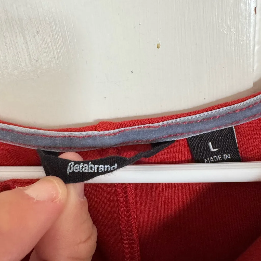 Betabrand rust orange sleeveless dress with pockets size large - Image 2