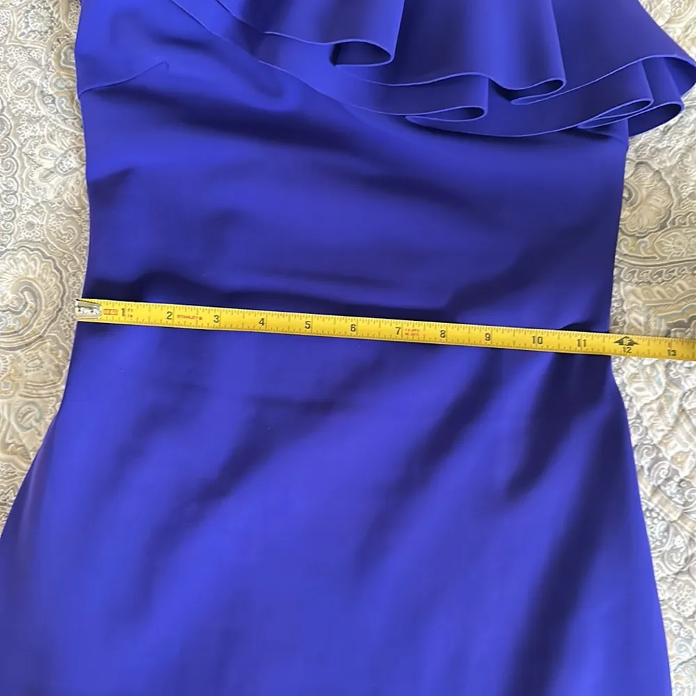 Chiara Boni 38 Purple/Blue Elisir Ruffle Gown - Image 7