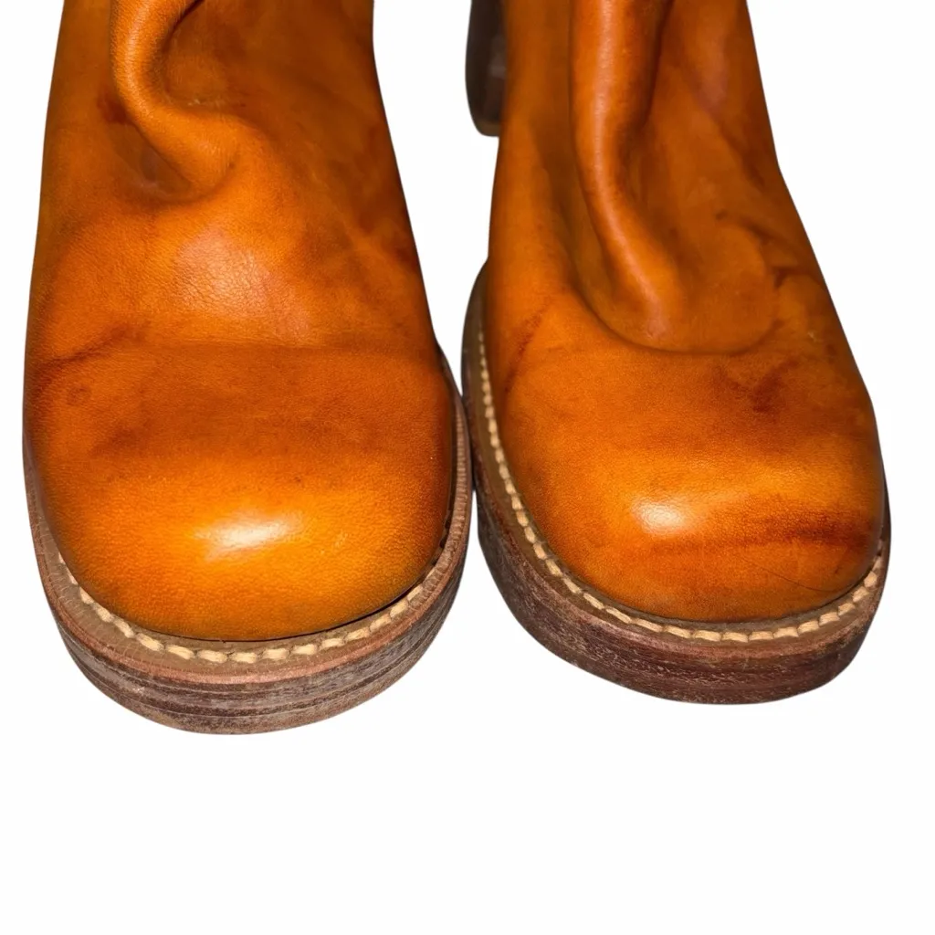 Vintage 1970’s Frye Black Label Cognac Campus Boots Shoes size 8AA  #8190 - Image 8