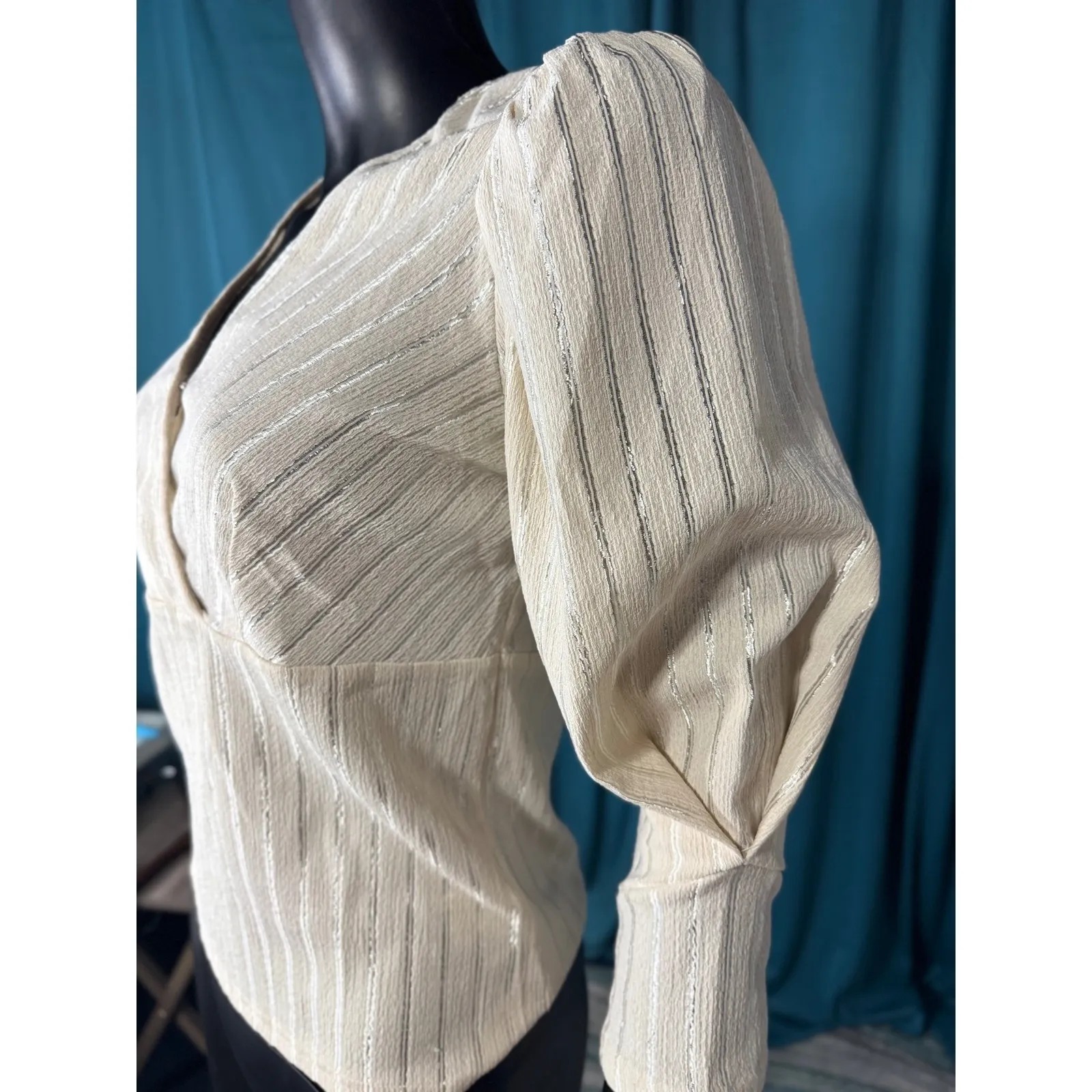 MINE Women's Size L Blouse Top‎ V - Image 2