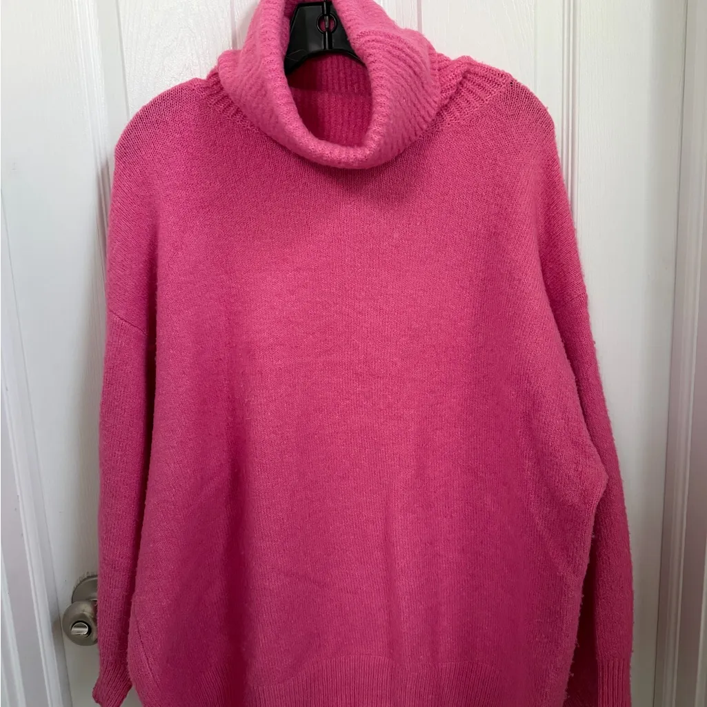 Topshop Pink Turtleneck Sweater - Image 3