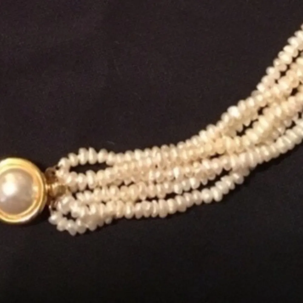 Multi Strand Twisted Freshwater Pearl Elegant Special Event Necklace Choker 16” - Image 6