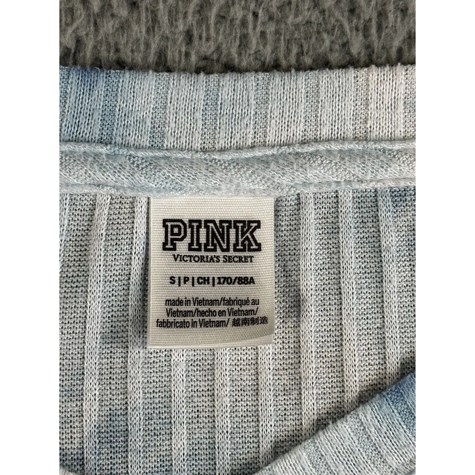 Victoria’s Secret Pink Shirt Women Small Tie Dye Cropped Oversized‎ Long Sleeve - Image 5