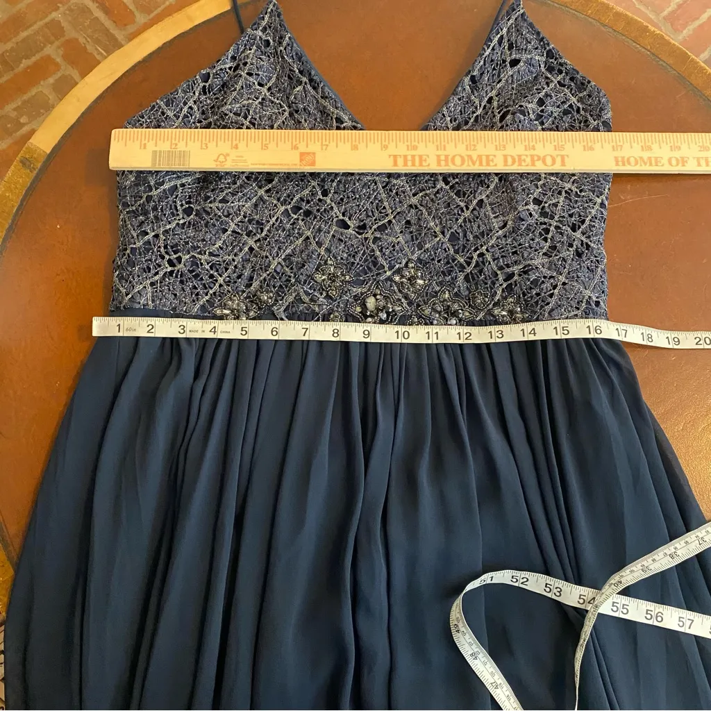 Badgley Mischka Navy Ballerina Formal Gown size 16‎ formal gala black tie - Image 7