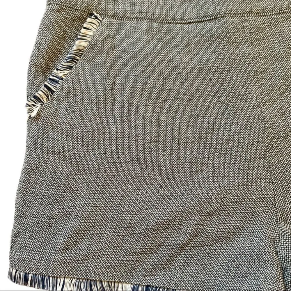 Ethereal Shorts by Paper Crane Knit Frayed Hem Blue Gray Size L - Image 4