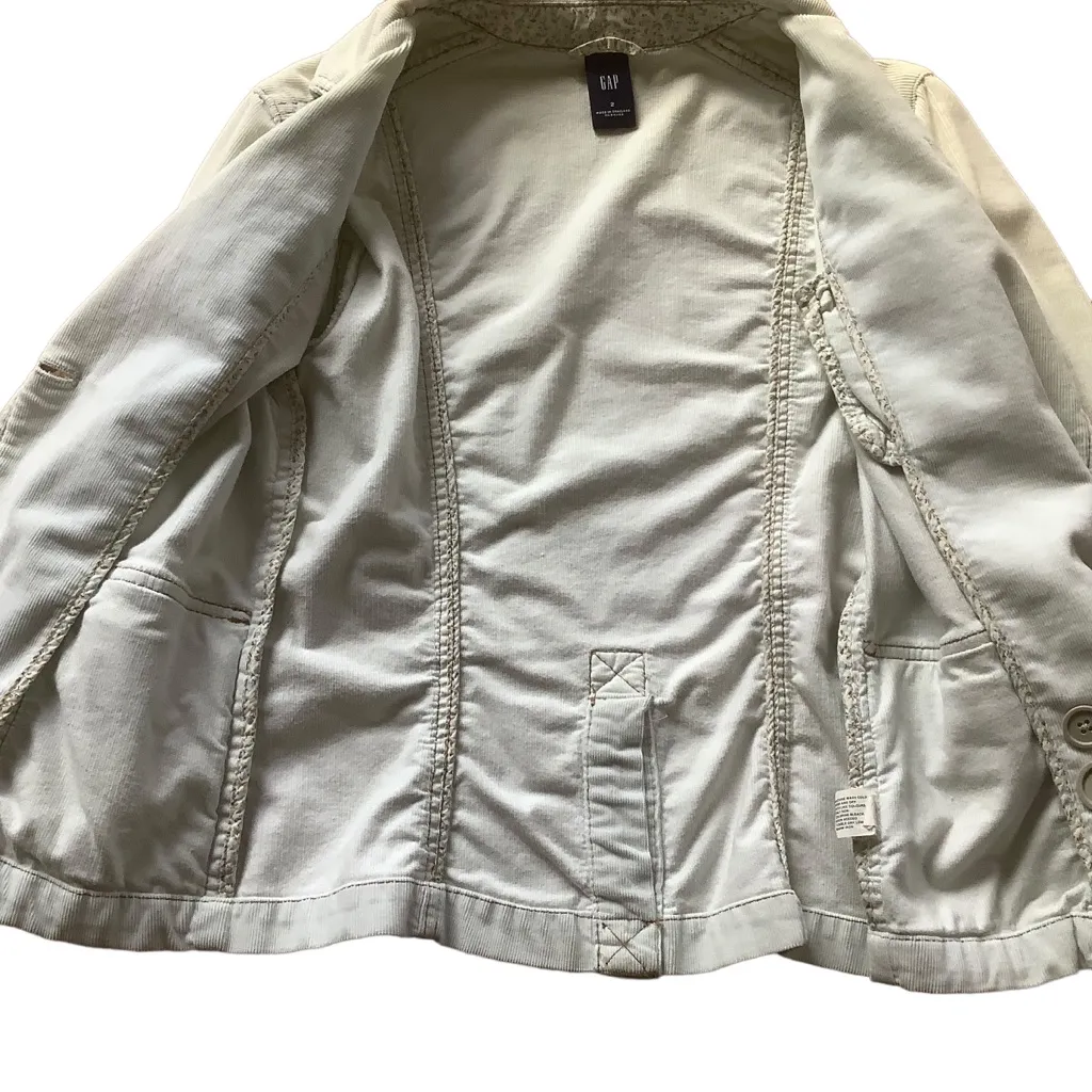 Vintage Gap corduroy jacket button down light blue cotton blend academia size 2 - Image 3