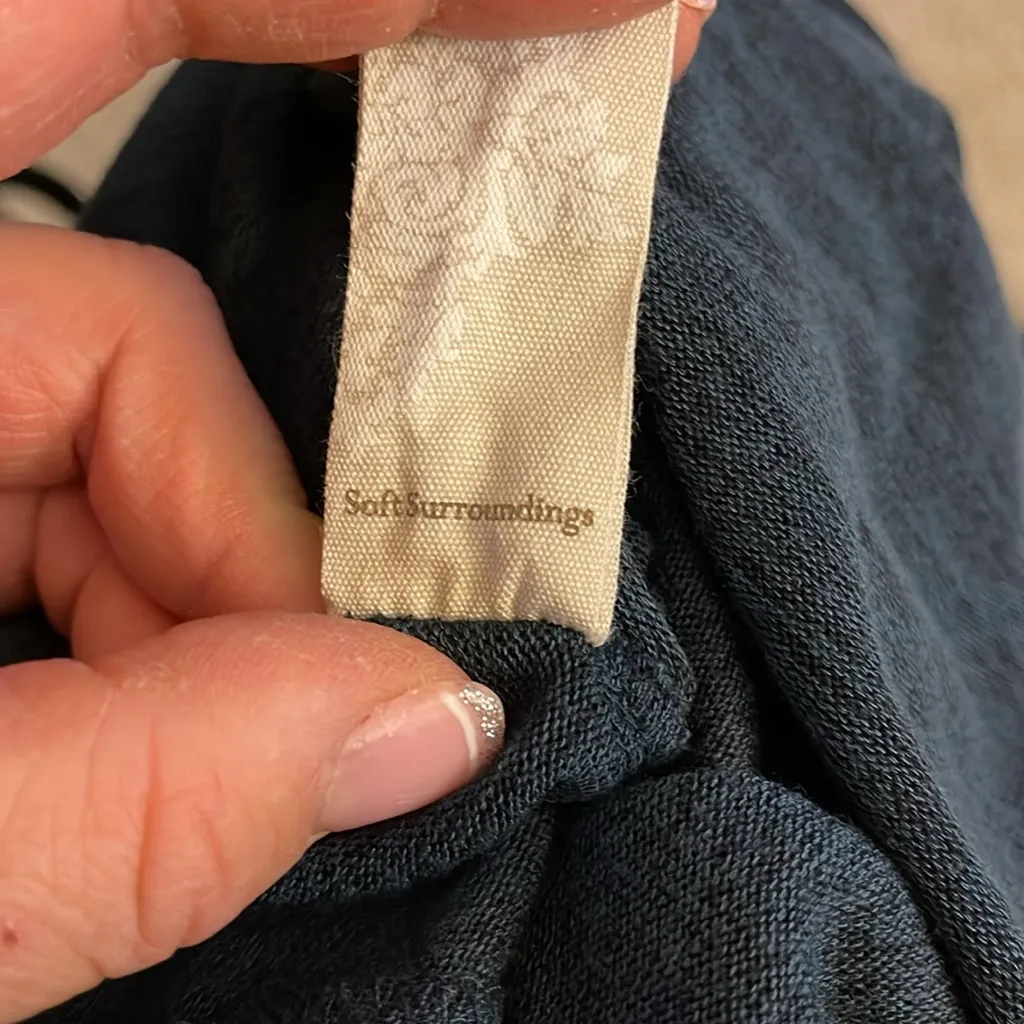 EGC Soft Surroundings V-Neck stretchy‎ & butter soft dark teal dress size small - Image 13