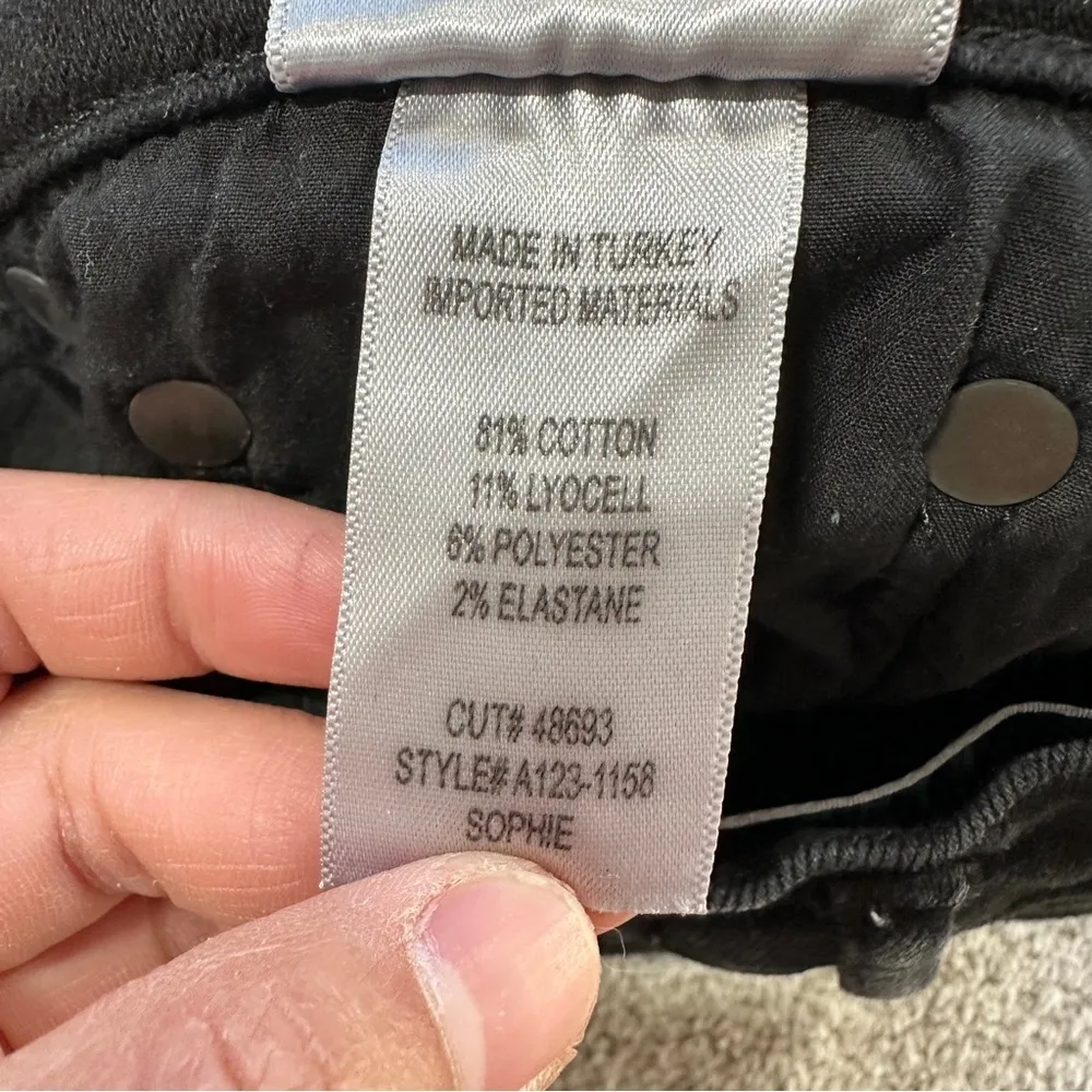 Agolde Women’s Sophie Mid Rise Ankle Skinny Jeans Zip Fly in Sane Black 26 - Image 12