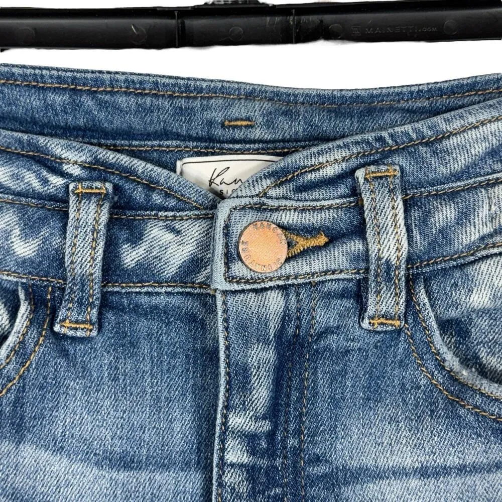 KanCan Signature SZ 26 Ultra High Rise Ankle Skinny Jeans Distressed Stretch Blue - Image 4