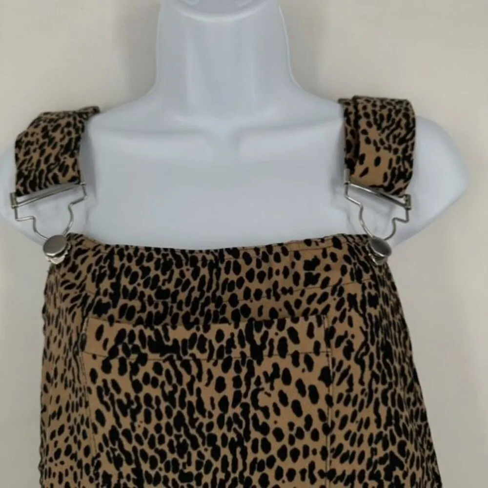 BloomChic‎ Women's Leopard Print Sleeveless Wide Leg Jumpsuit Black Tan Size 12 - Image 10