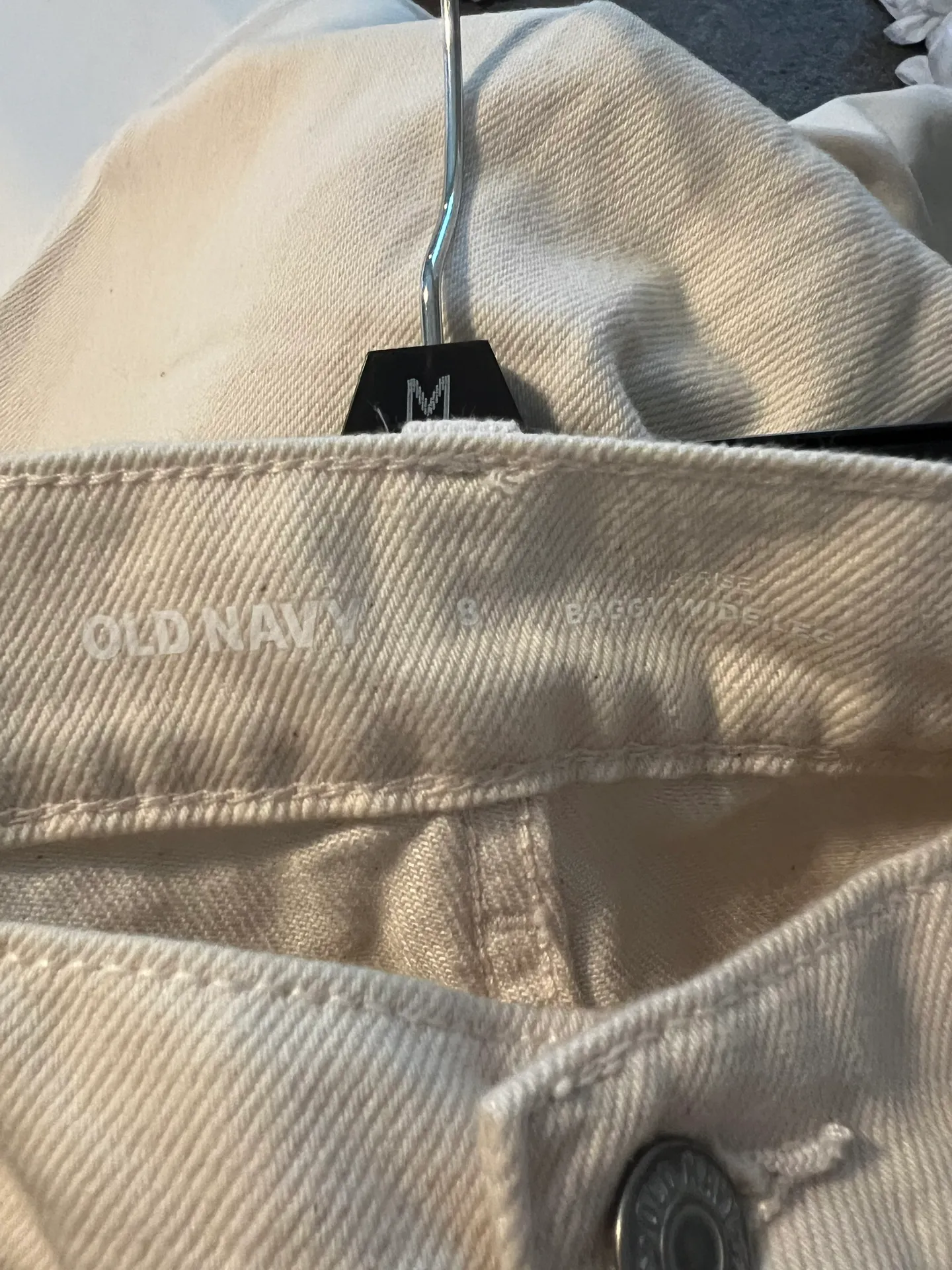 Cream Wide Leg Jeans - Image 3