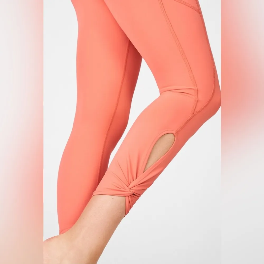 Fabletics Oasis PureLuxe High-Waisted Twist 7/8 Legging- Coral Haze - Image 4