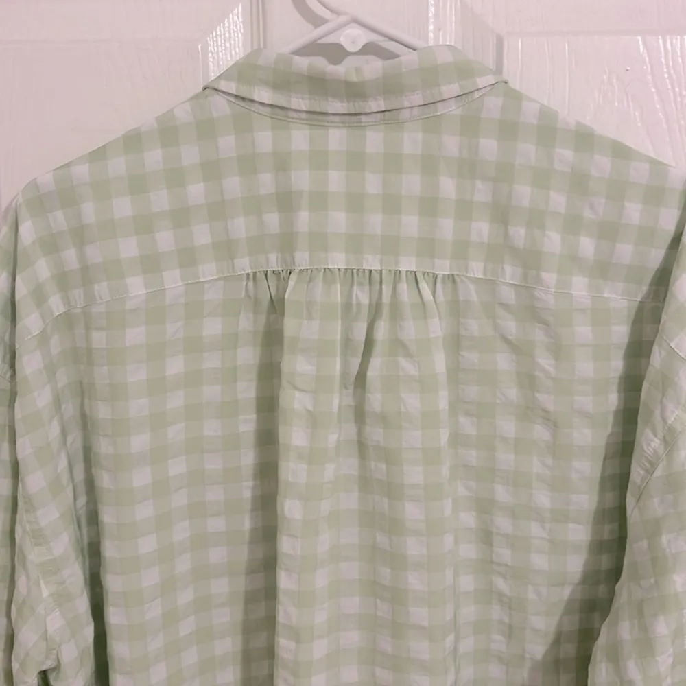 Tuckernuck Pomander Place Green Gingham Plaid Adair Button Down Top Size Large - Image 7