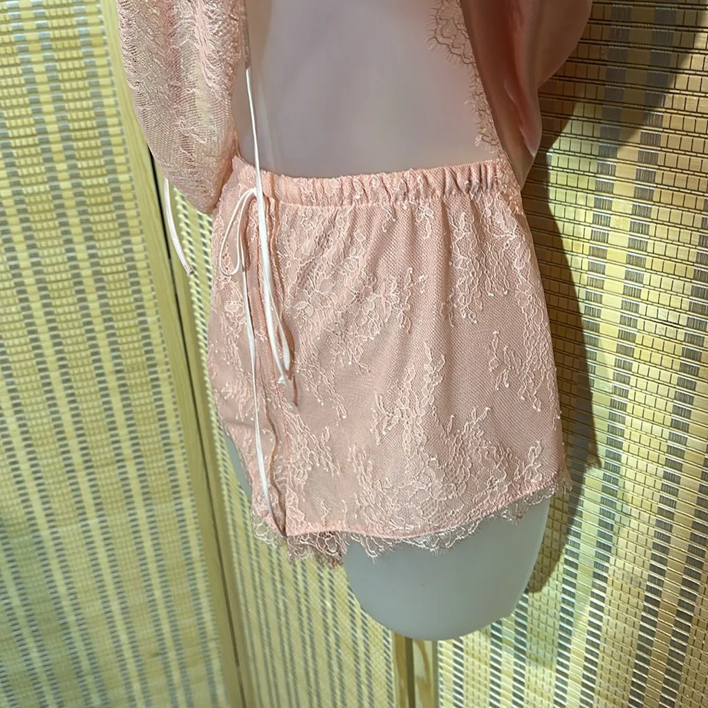 Victoria's Secret Pink Lacy Two Piece CroppedCami Teddy & Sleep Shorts Set Large - Image 8