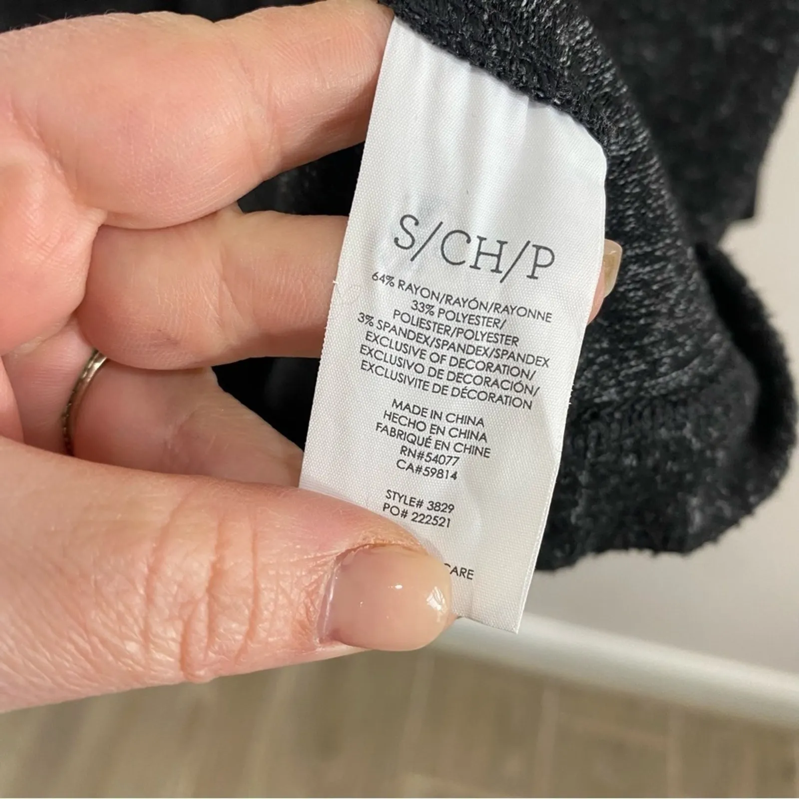 CAbi 3829 Sweater Dress Charcoal PJ Tunic Soft Knit Long Sleeve Comfy Chic Small - Image 10