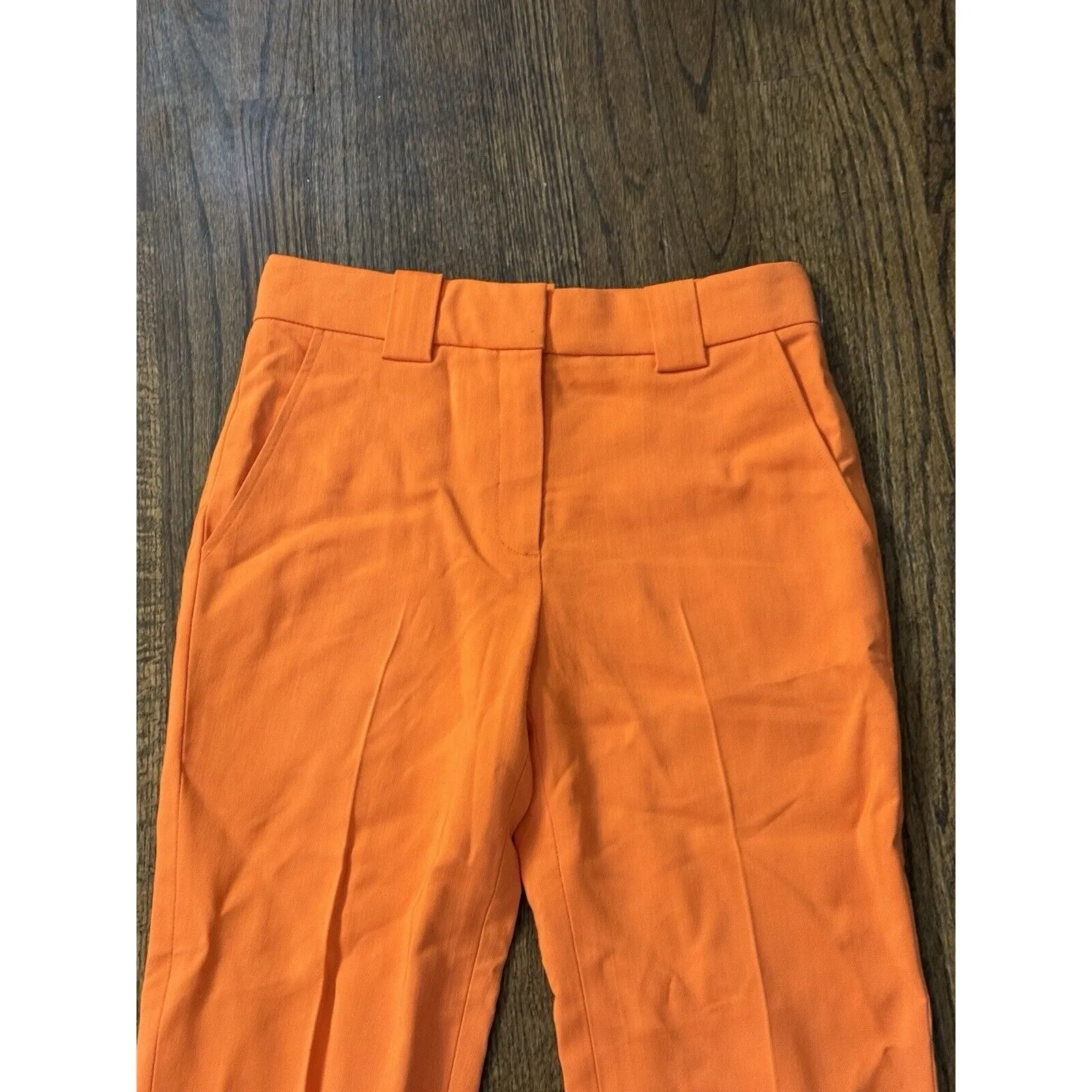 A.L.C. Kennedy Trouser Pants Clementine‎ Orange Straight Leg Slacks NEW Size 00 - Image 4