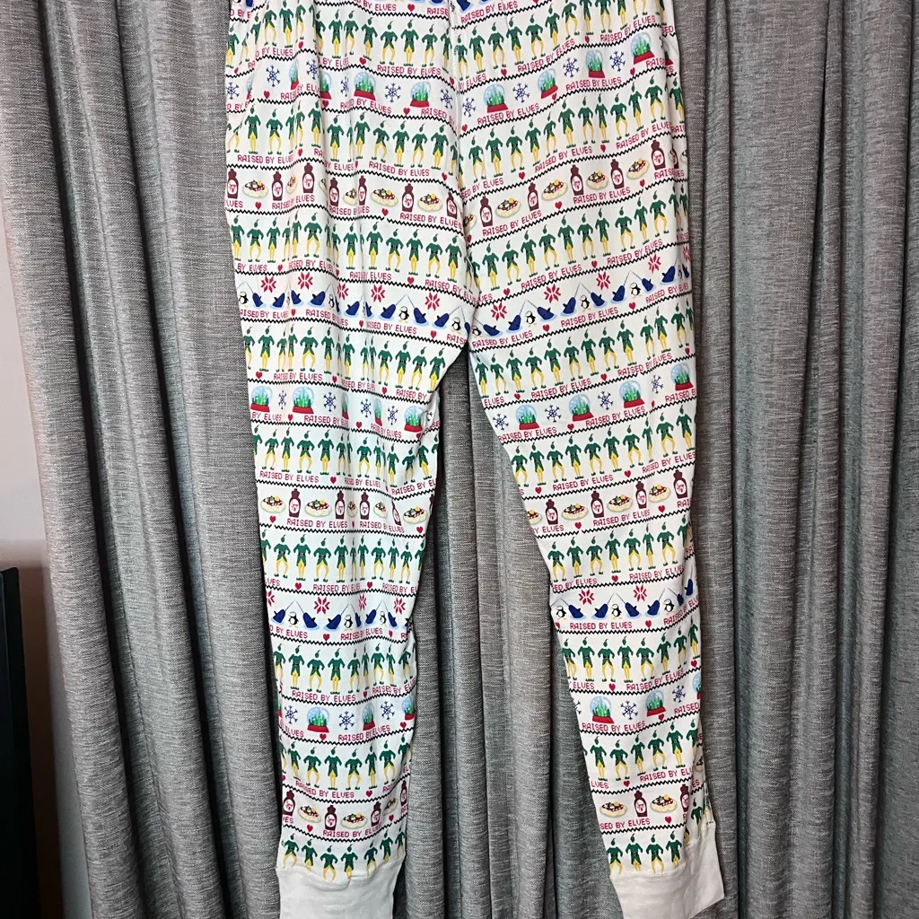 Hanna Andersson Elf Fairisle Long John Pajama Pants in Size Extra Extra Large White - Image 9