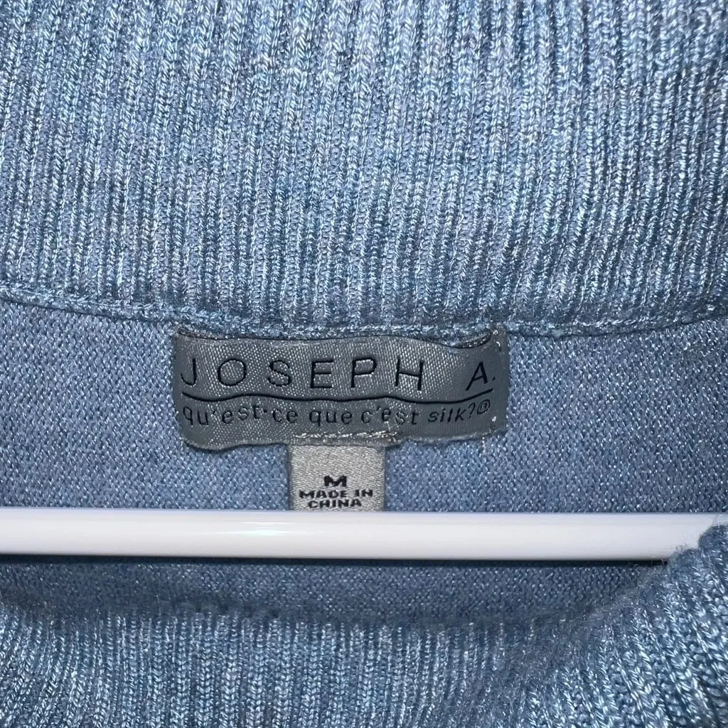 Joseph A. Women’s Blue Cowl Neck Oversized Sweater Size M – Cozy Knit Tunic Top - Image 3