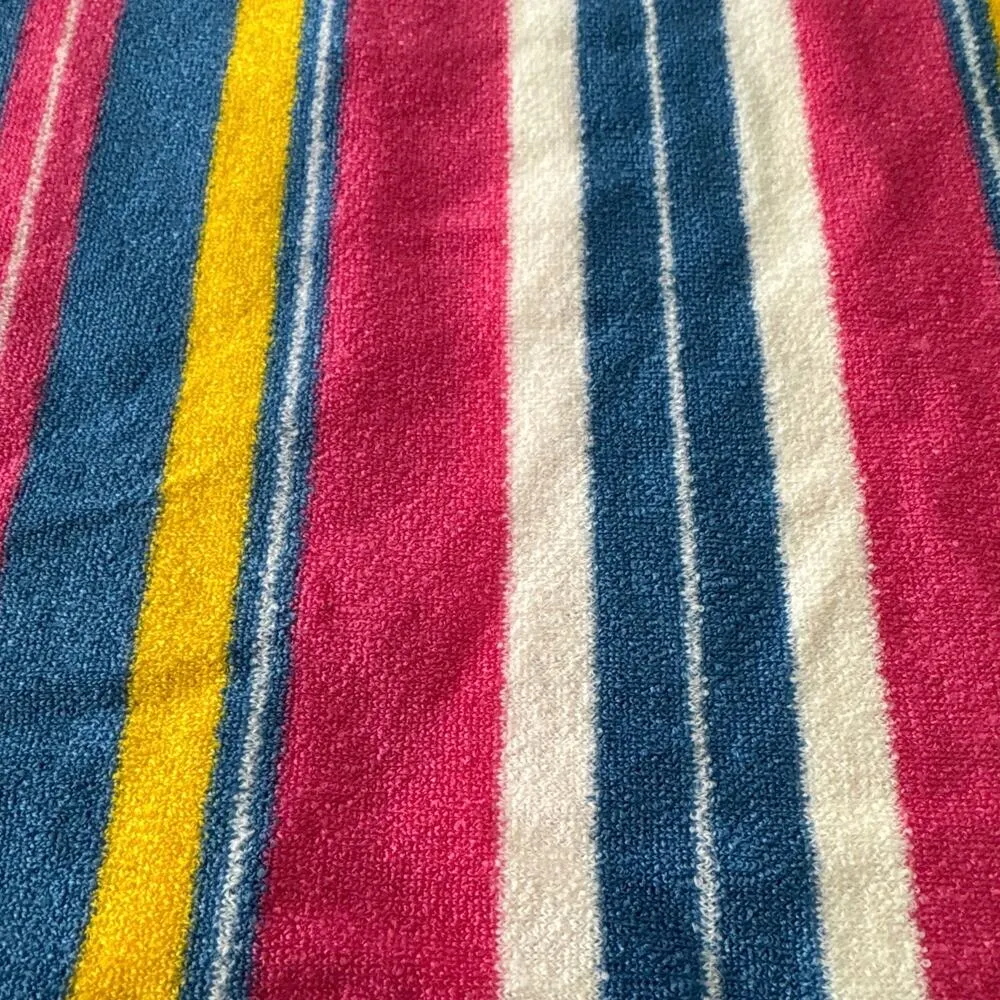 Vintage 70s Harbour Casuals Ltd ROXANNE striped multicoloured Terry beach dress - Image 9