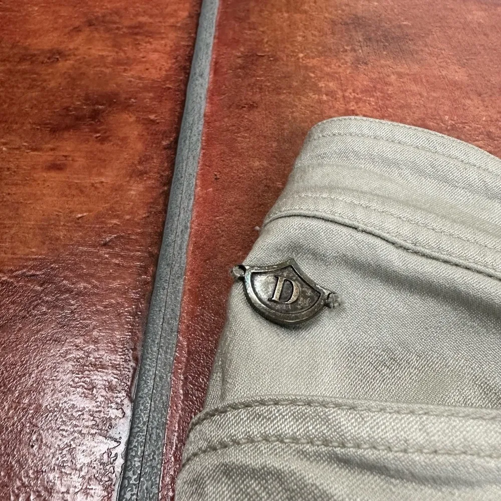 Dismero Waxed Cotton Women Jeans Size USA 8 Silver - Image 3