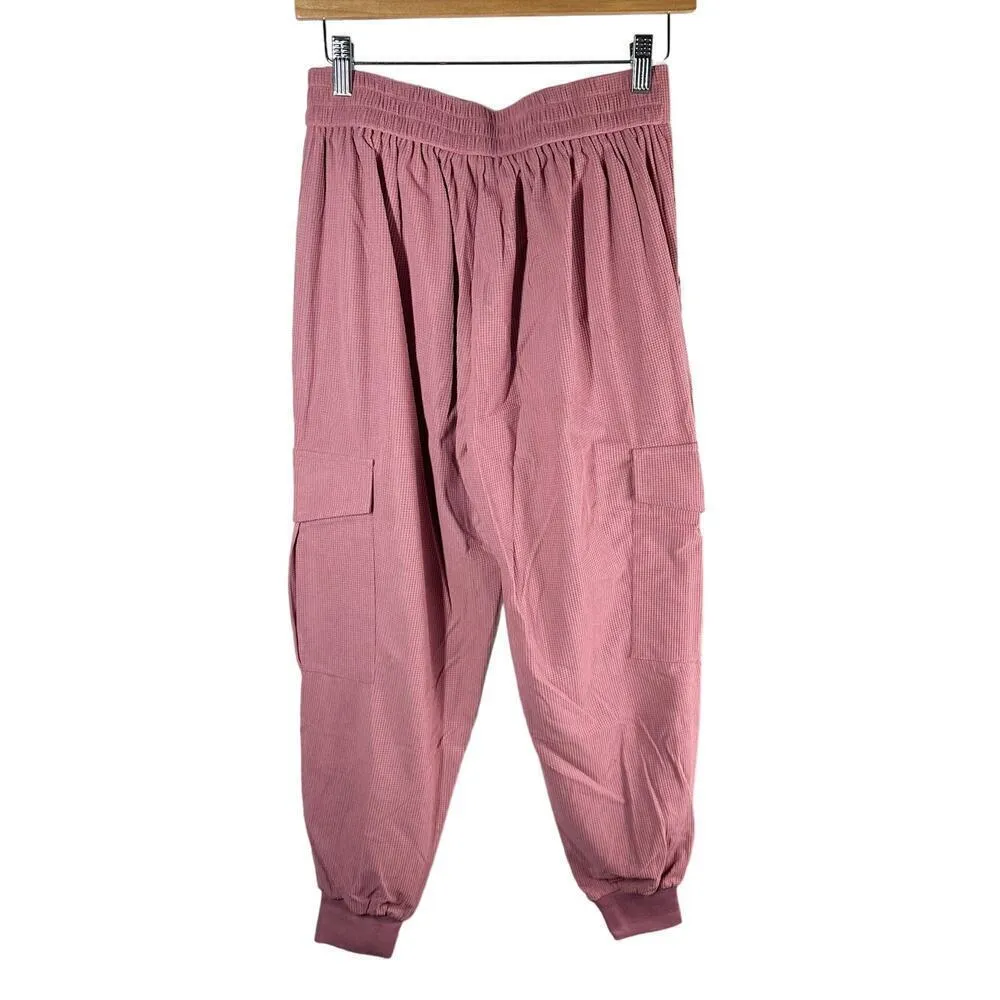 Area Stars Waffle Cargo Jogger Pants Size Small Mauve - Image 3