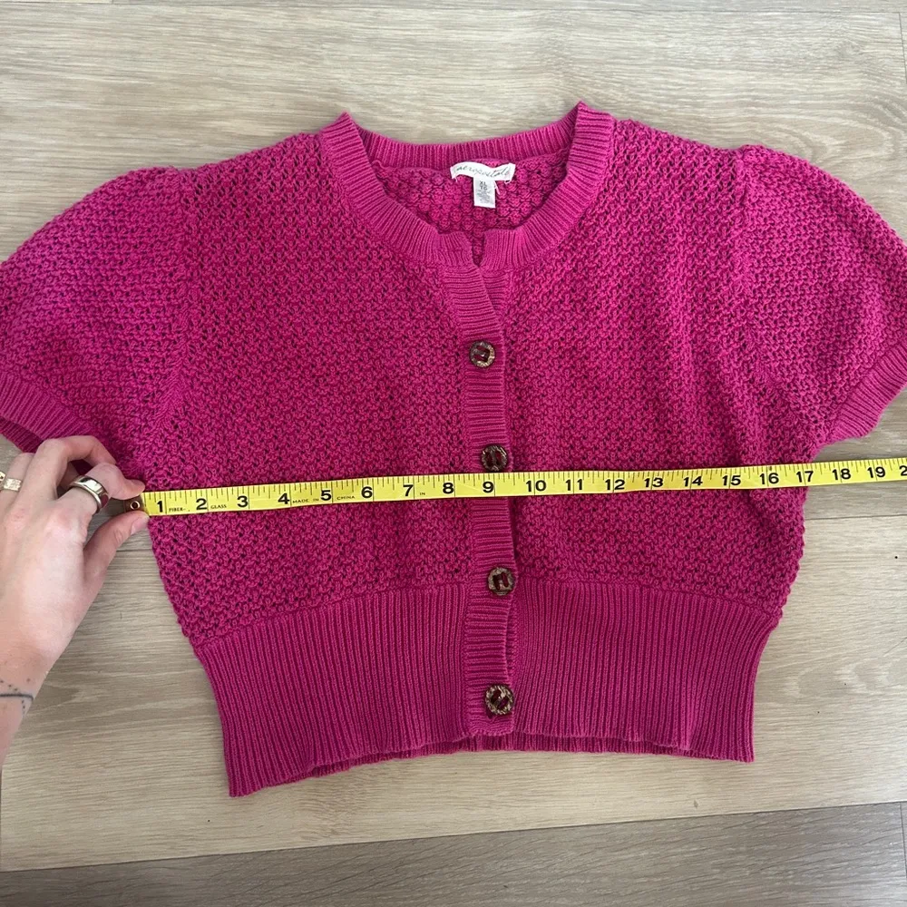 Aeropostale Cropped Knit Cardigan (XL, fits S/M) - Image 4