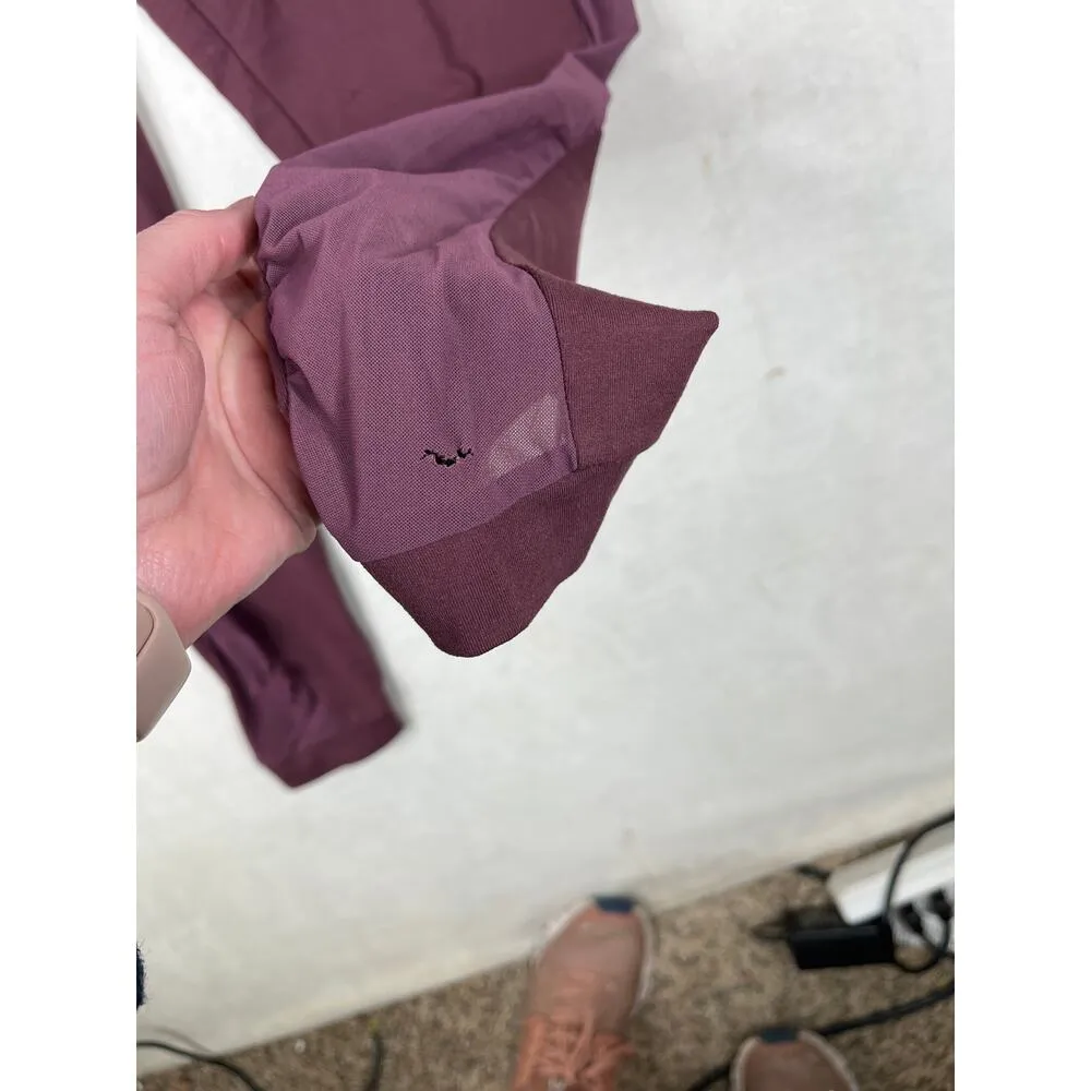 gymshark burgundy mesh detail ankle joggers track pants women's size small - Image 6