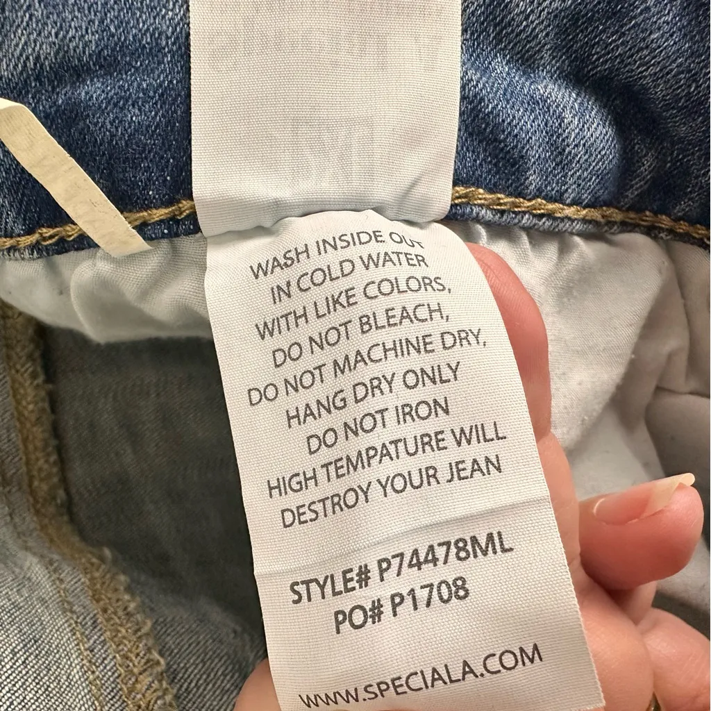 Special A Distressed Medium Wash High Rise Skinny Jeans Size 2XL - Image 7