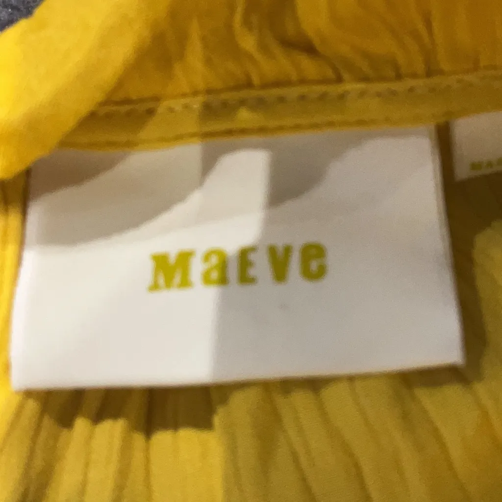 Anthropologie La Habana Swing Dress by Maeve Summer Mango Pop Color Size XS - Image 9