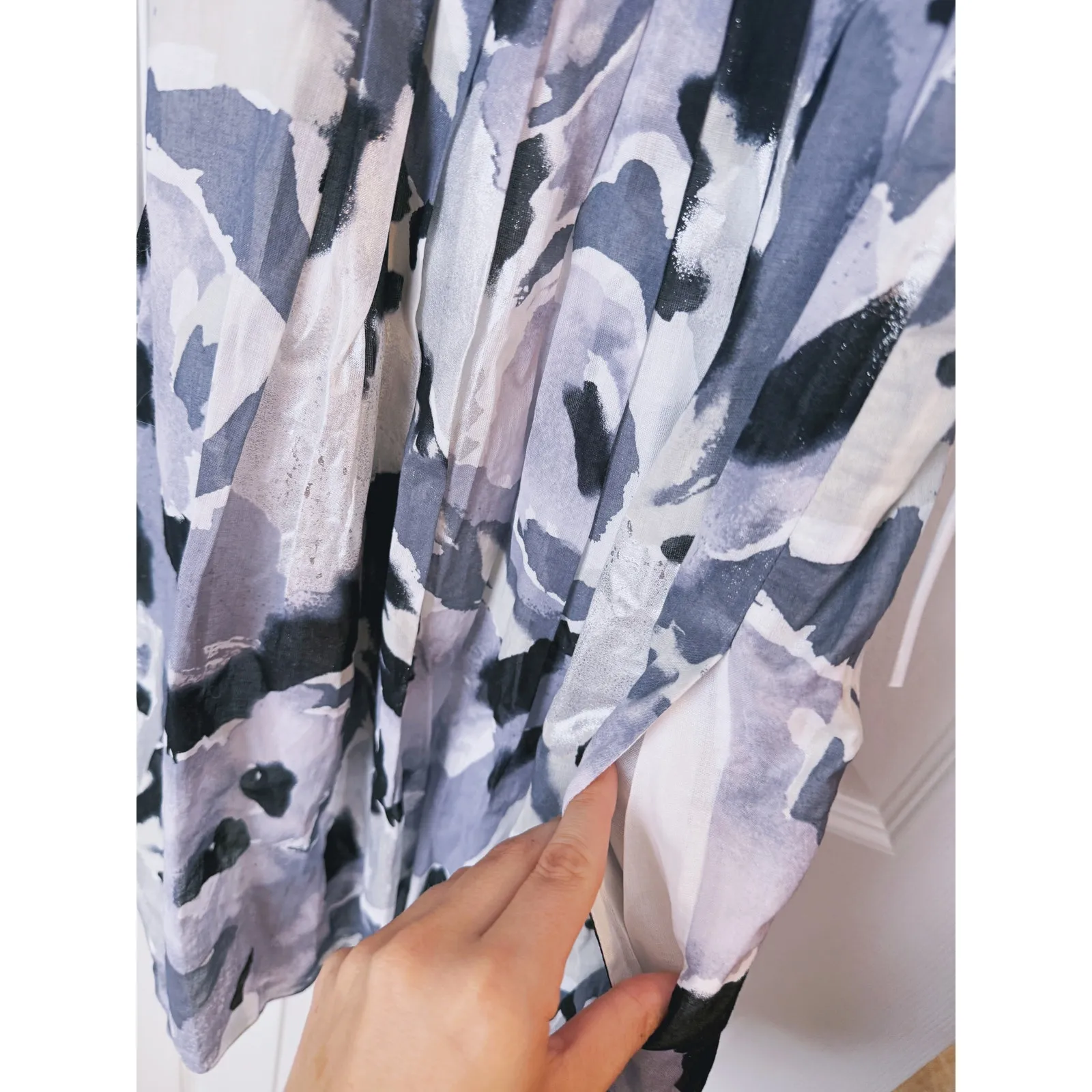 NWT Susana Monaco Artsy Babydoll Floral Mini Dress 4 Whimsigoth Y2K Abstract - Image 7