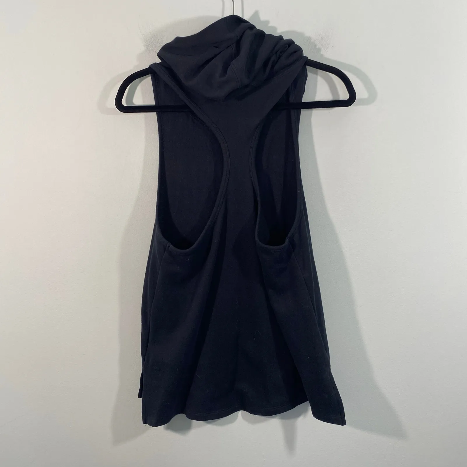 Victoria's Secret Sport VSX Black Hooded Workout Sleeveless Sweatshirt Size XS - Image 6