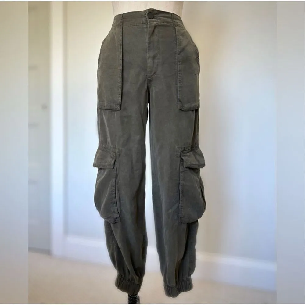 NWT All Saints size 4 Freda Cargo Trouser Pants - Olive/Army Green - Image 3