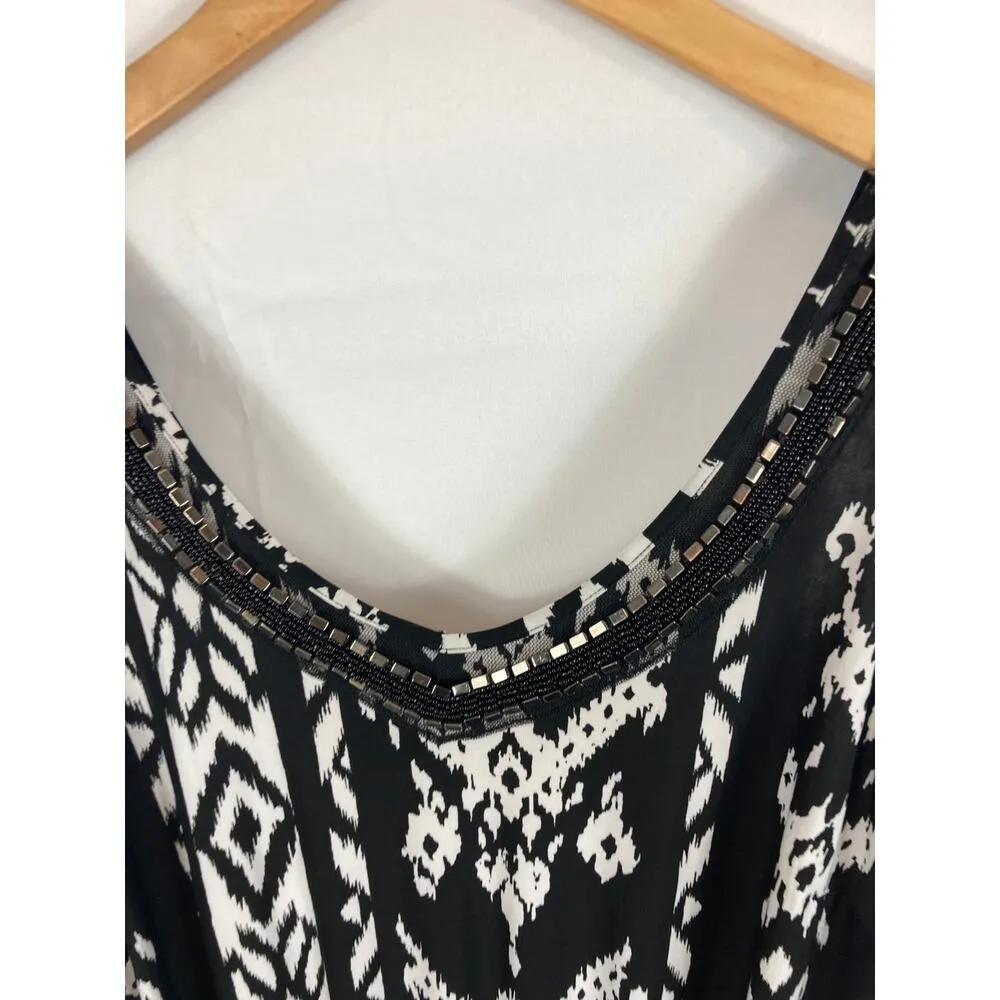 INC International Concepts Patterned Jumpsuit Size Medium Black - Image 4