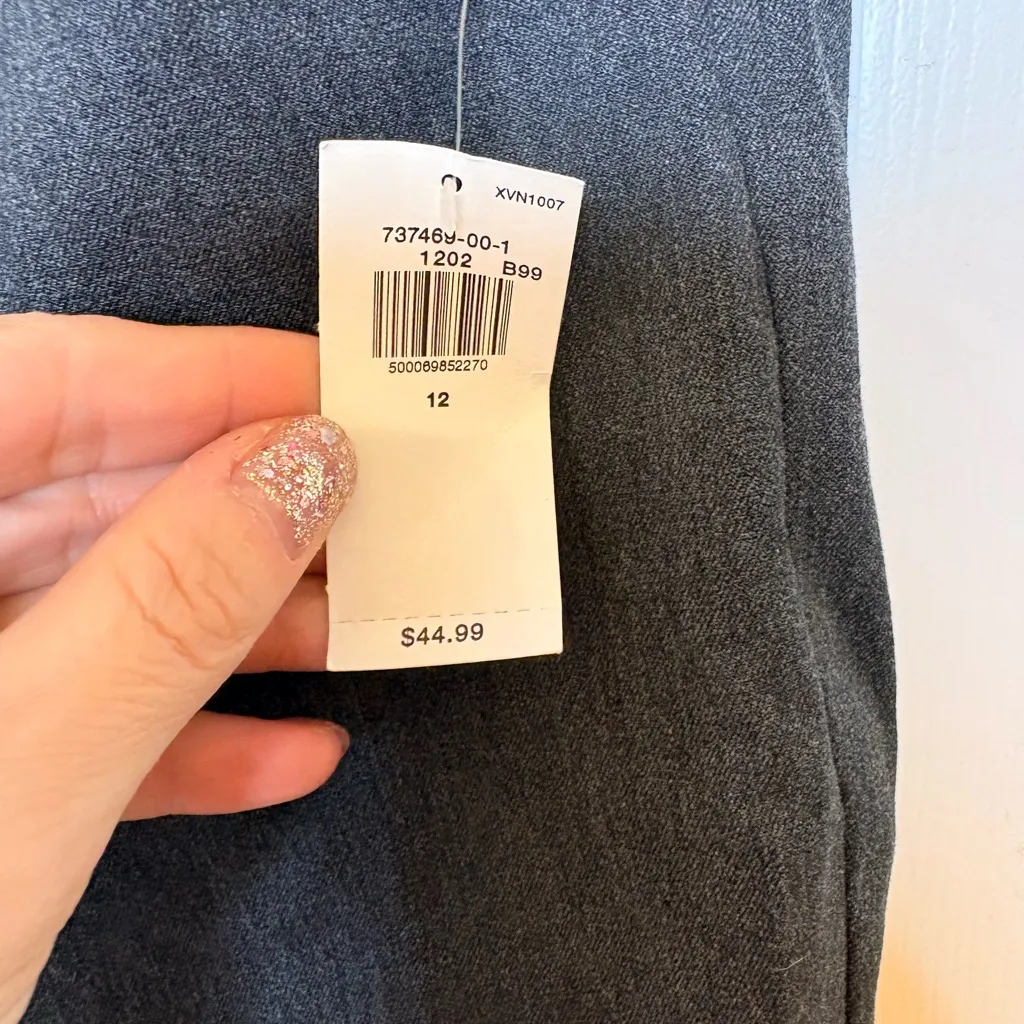 Old Navy Gray High-Rise Pixie Skinny Ankle Pants Office Workwear Size 12 - Image 5