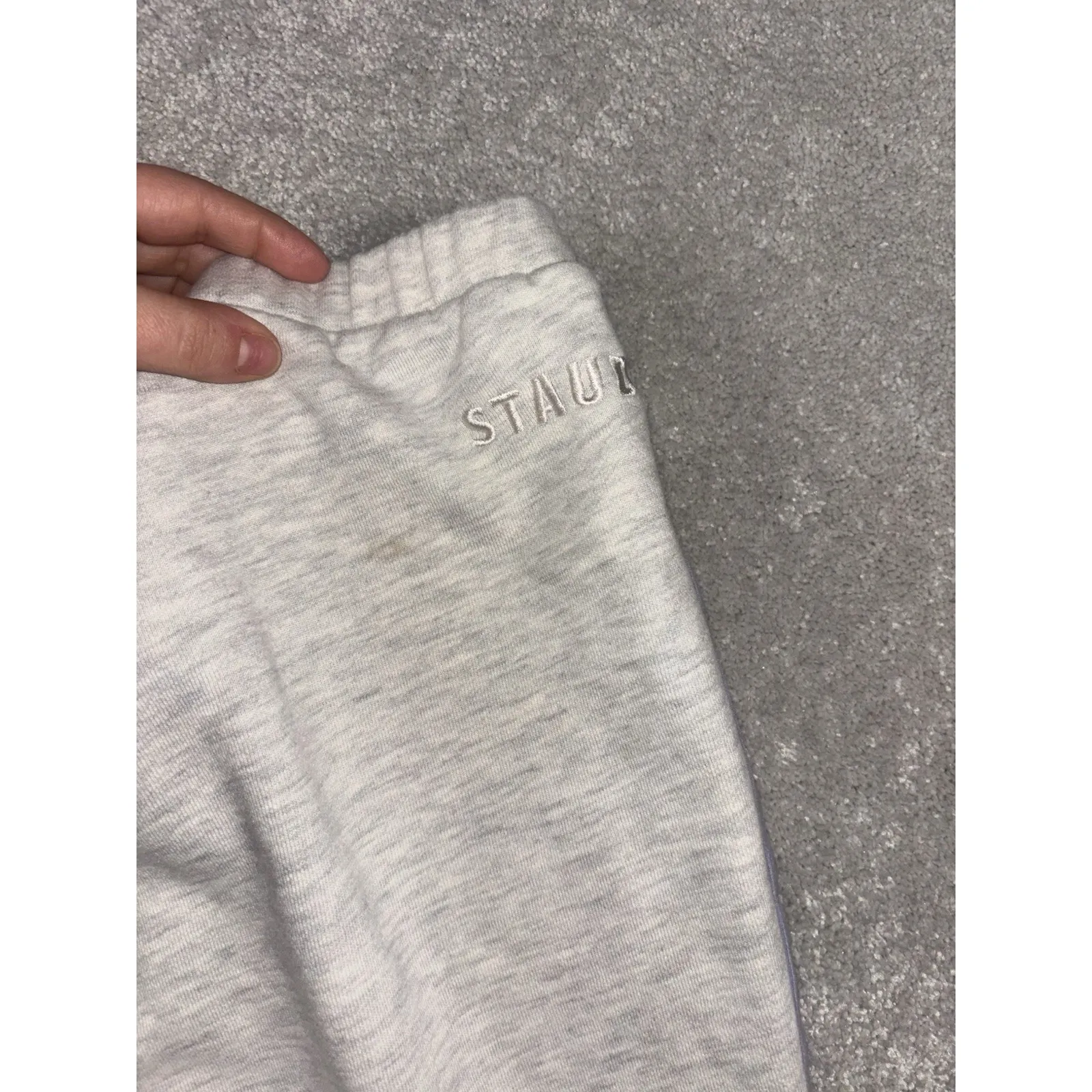 Staud Womens Cambrie Colorblock Side Stripe Sweatpants Size L Grey/Purple - Image 8