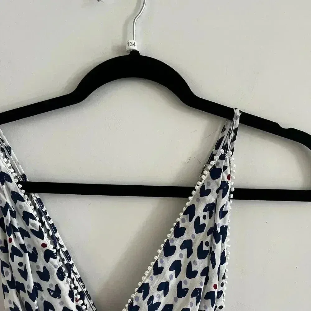 134 Poupette St Barth Maxi Tank Dress Size Small Color Blue White - Image 3